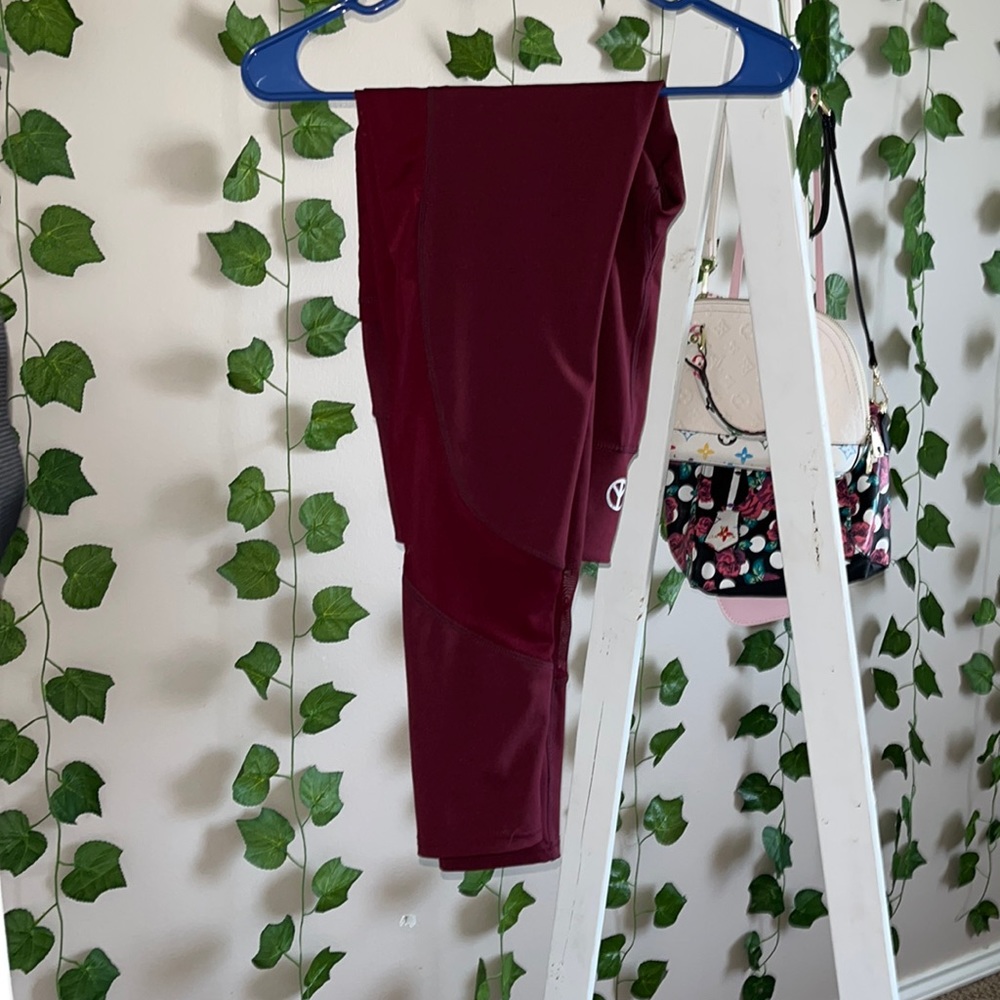 Yoga Pants, Brand: Embrace Your Love, Size: Large, Color: Maroon